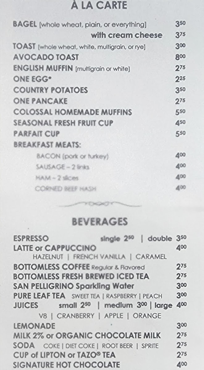 Bear Creek Cafe Photo Menu 1