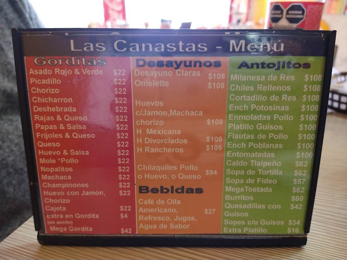 Las Canastas Photo Menu 3