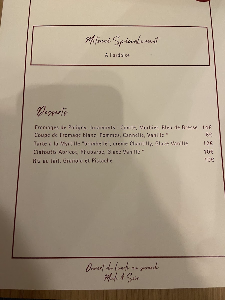 PIERRE BISTROT Photo Menu 2