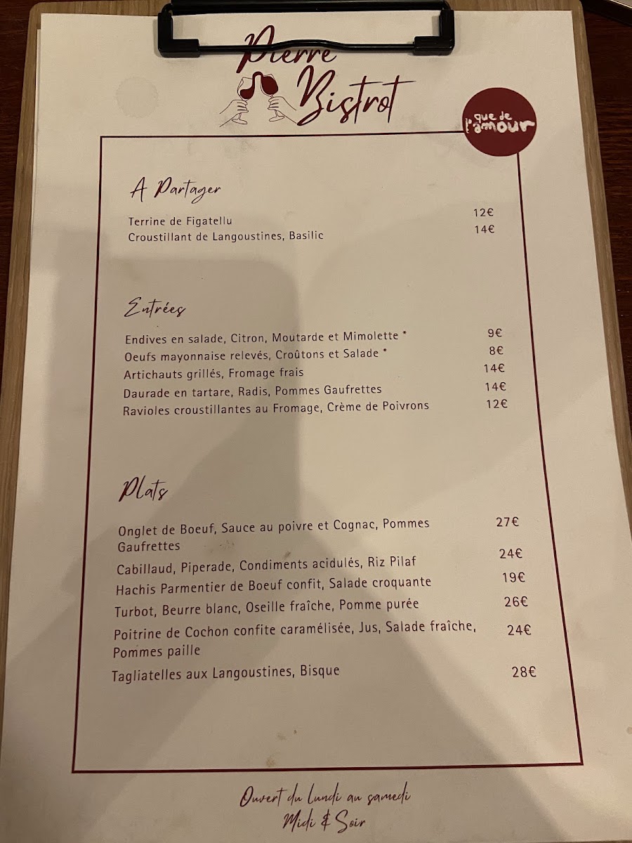 PIERRE BISTROT Photo Menu 3