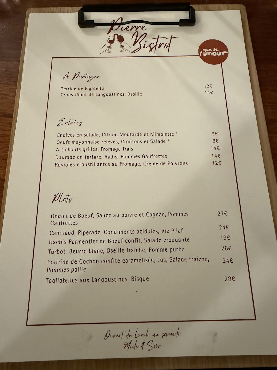 PIERRE BISTROT Photo Menu 4