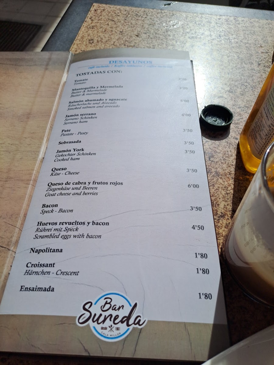 Cafè Sureda Photo Menu 2