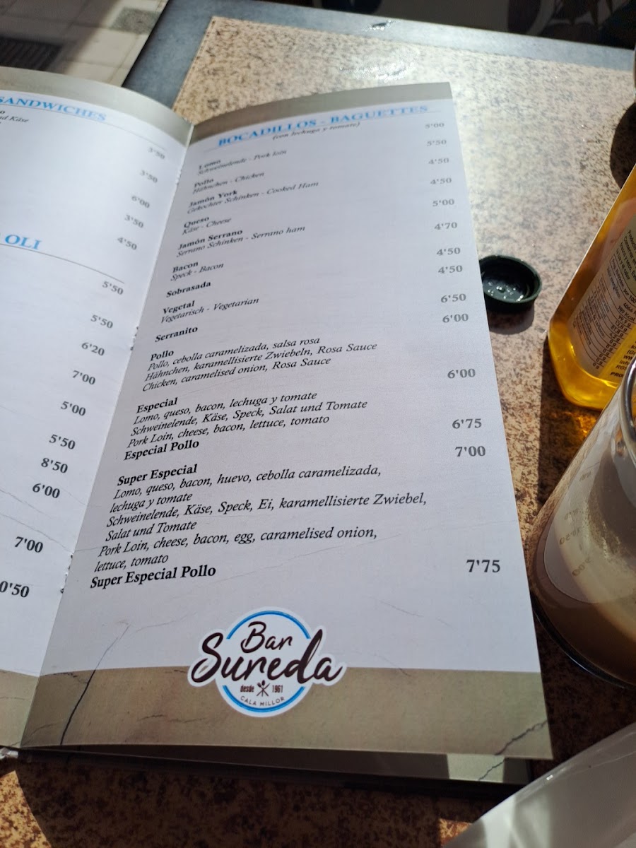 Cafè Sureda Photo Menu 3