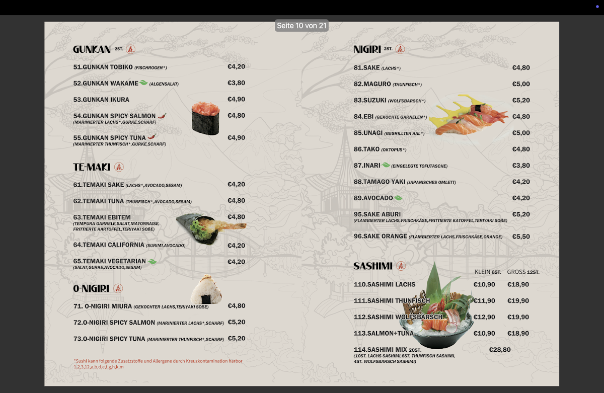Restaurant Mori Sushi & Ramen Photo Menu 1