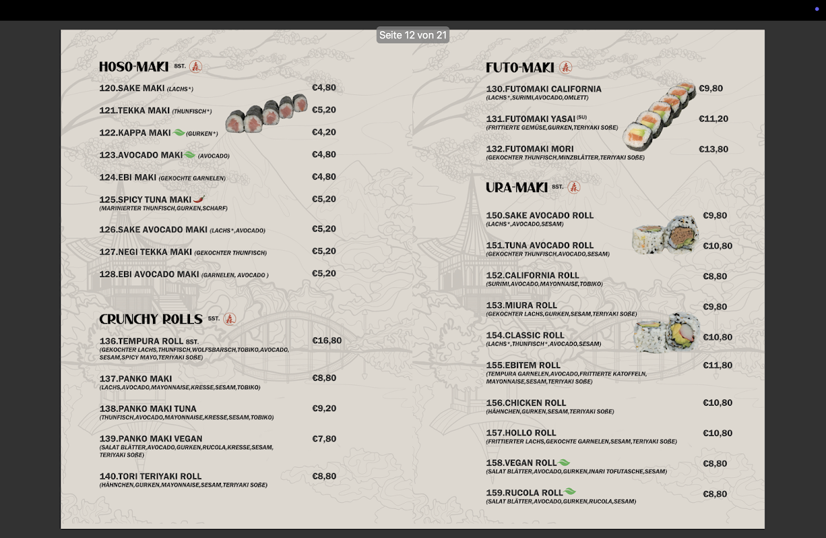 Restaurant Mori Sushi & Ramen Photo Menu 5