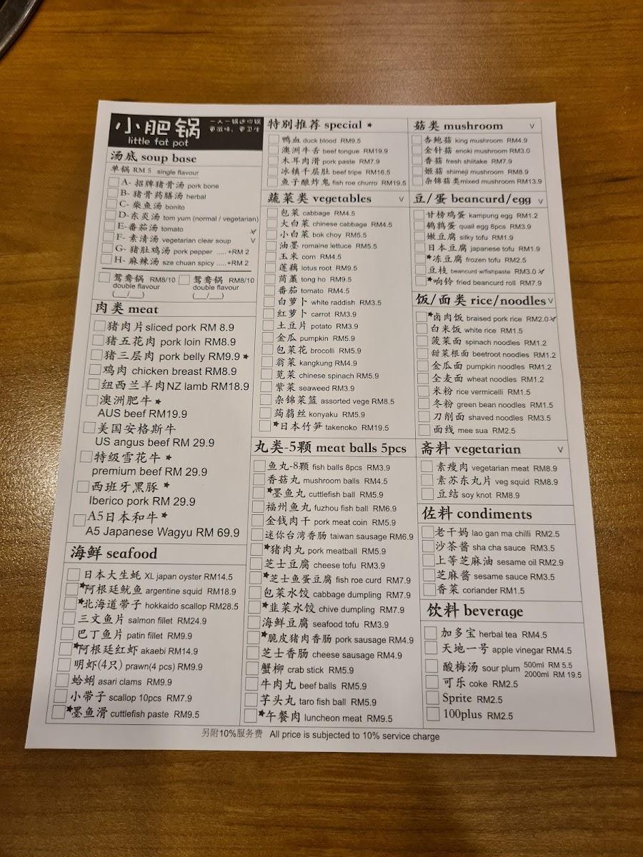 小肥锅 Little Fat Pot (Melaka Baru) Photo Menu 4