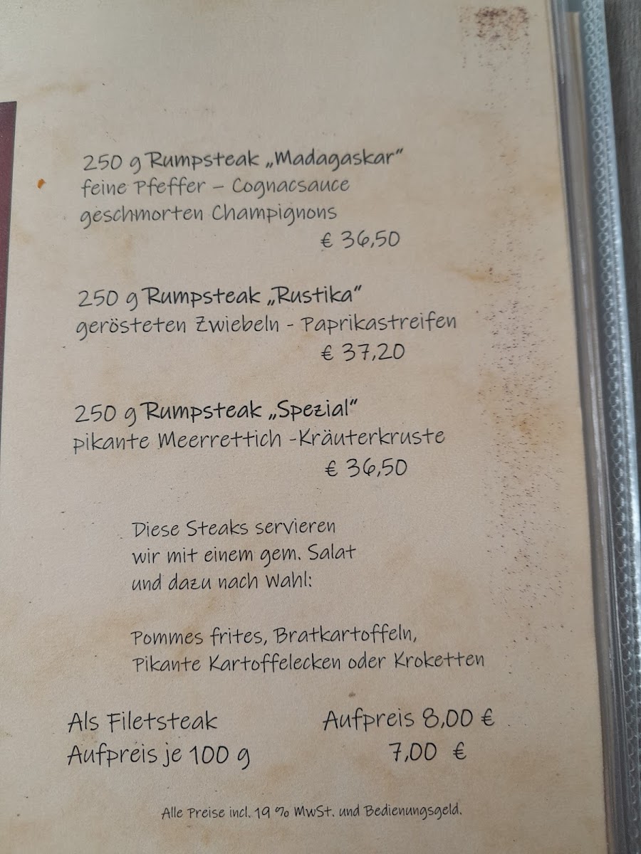Gaststätte Old Bakery Photo Menu 1