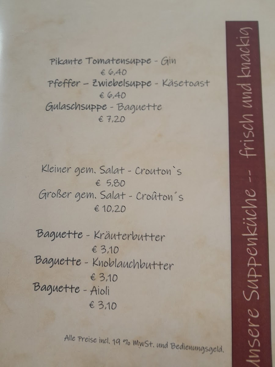 Gaststätte Old Bakery Photo Menu 8