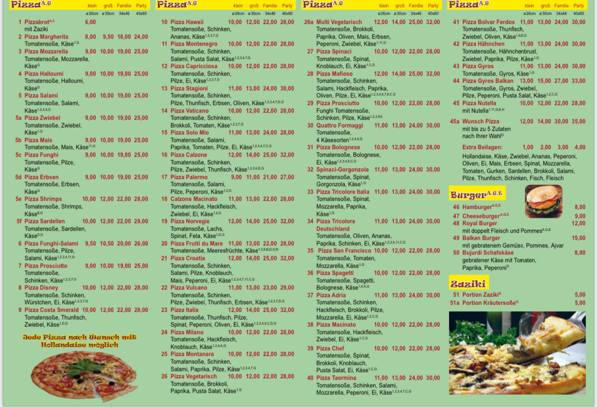 Balkan Pizza Aue Photo Menu 1