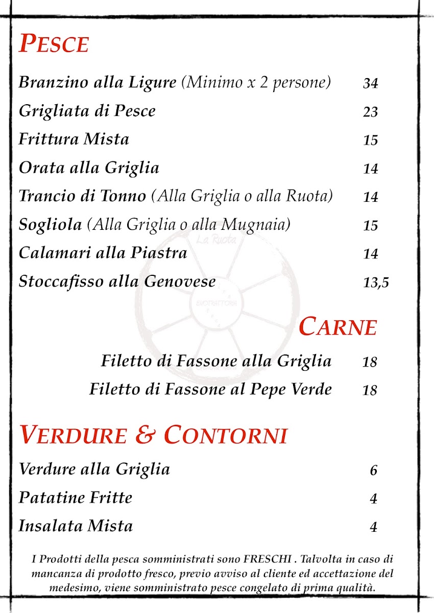 Trattoria La Ruota Photo Menu 6