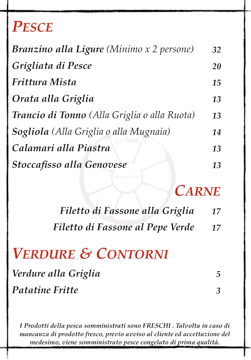 Trattoria La Ruota Photo Menu 8