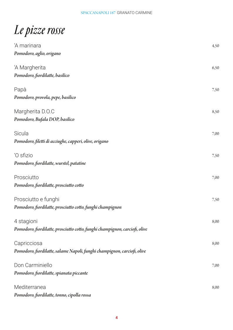 Pizzeria Ristorante Spaccanapoli 187 Granato Carmine Photo Menu 2