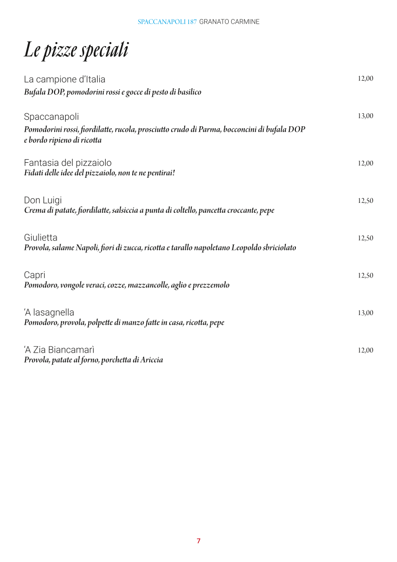 Pizzeria Ristorante Spaccanapoli 187 Granato Carmine Photo Menu 4