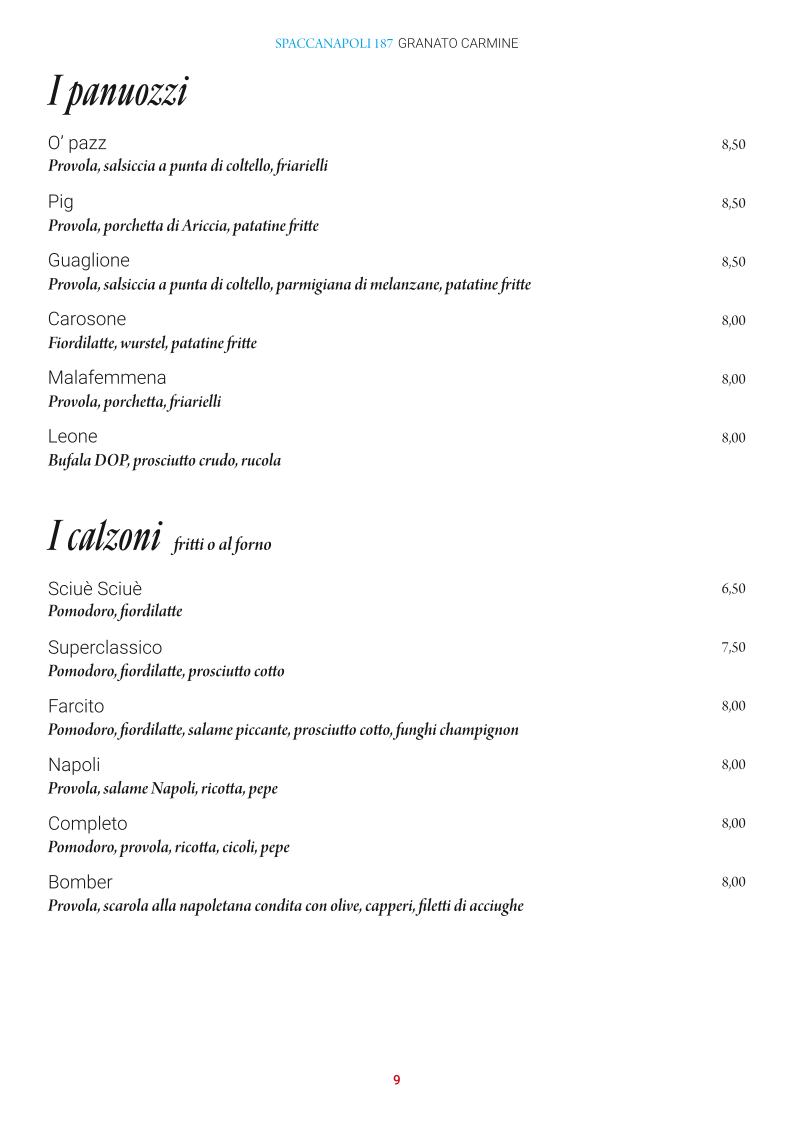 Pizzeria Ristorante Spaccanapoli 187 Granato Carmine Photo Menu 5