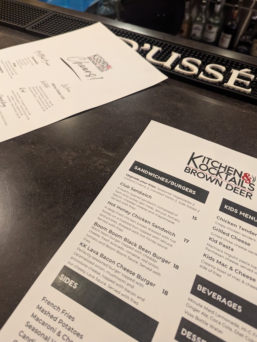 Kitchen & Kocktails Photo Menu 1