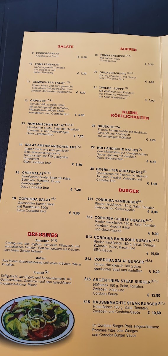 Cordoba Photo Menu 1
