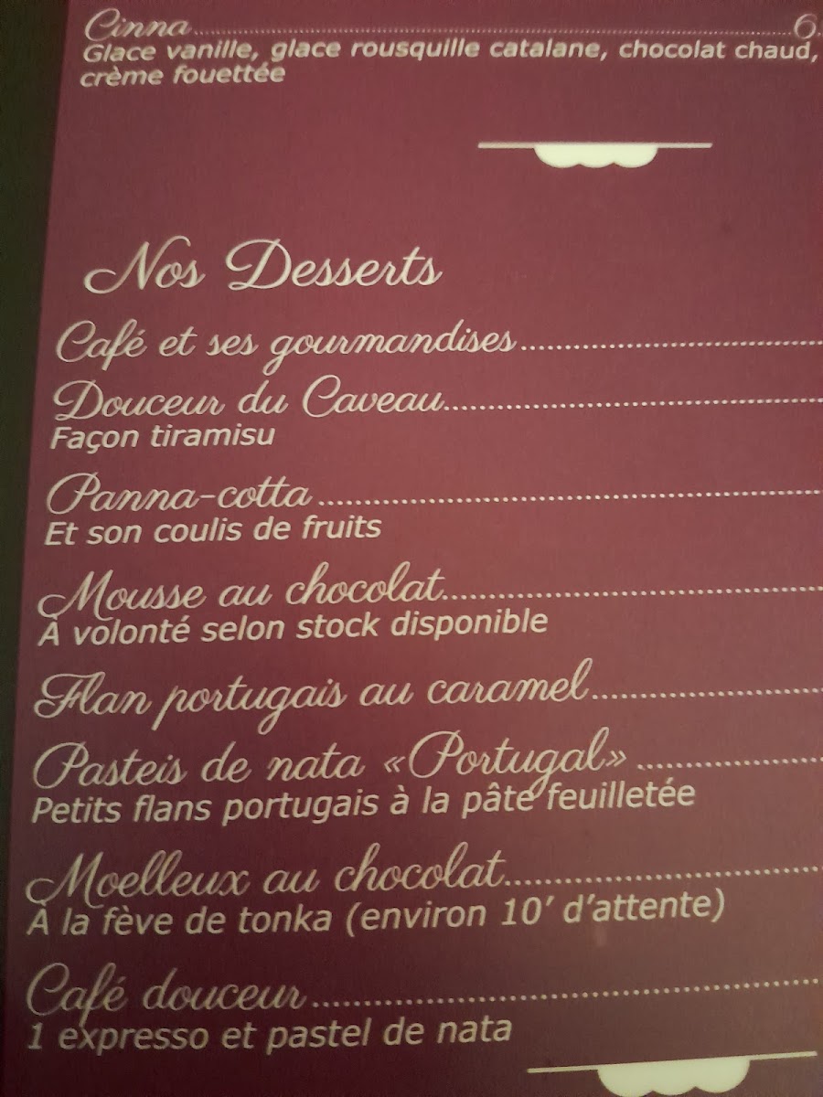 O Caveau du Théâtre Photo Menu 1
