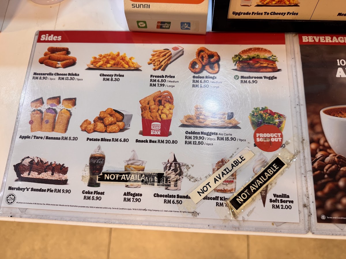 Burger King The Shore Sabah Photo Menu 1