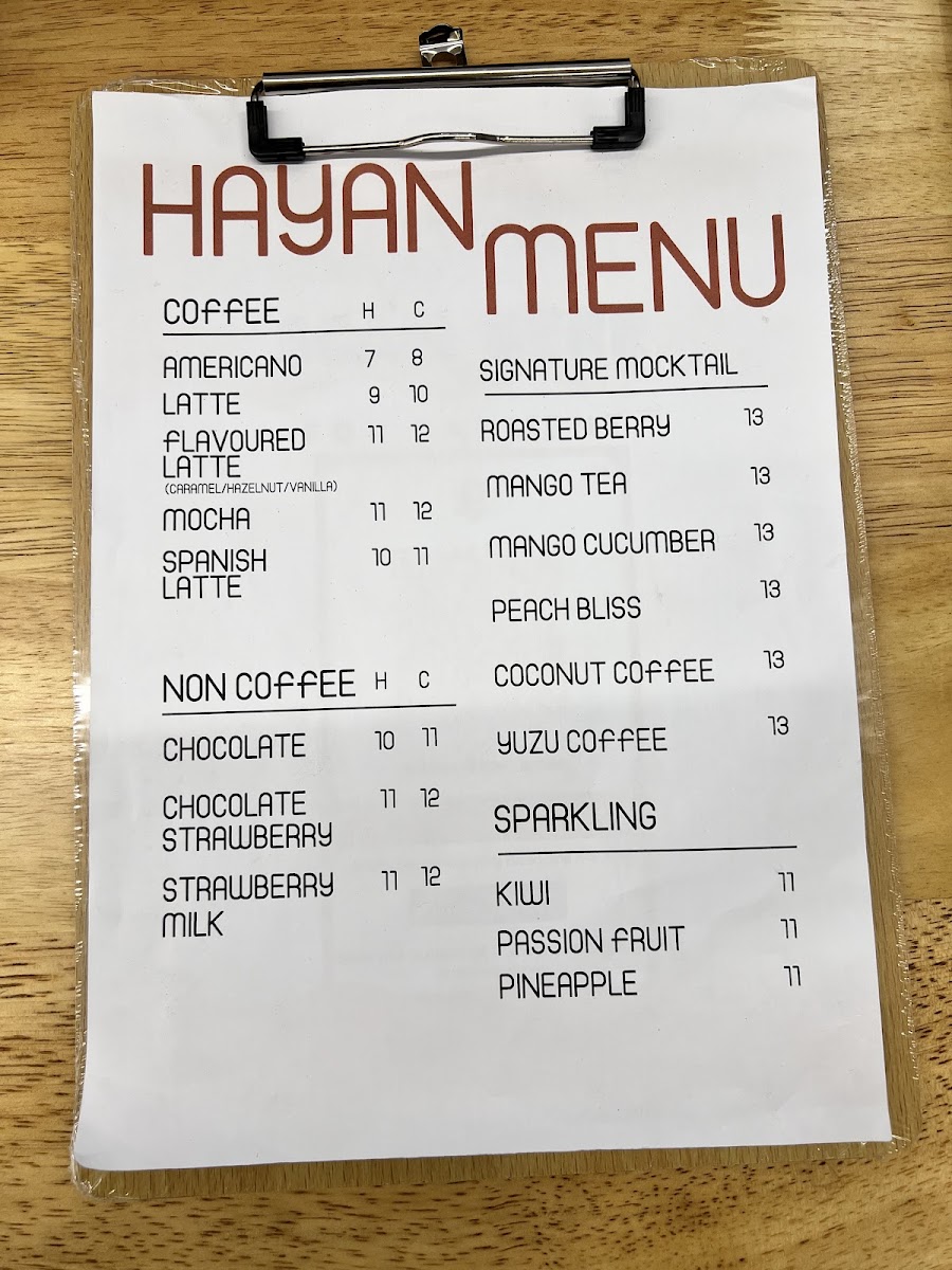 Hayan Coffee, Kampung Melayu Subang Photo Menu 2