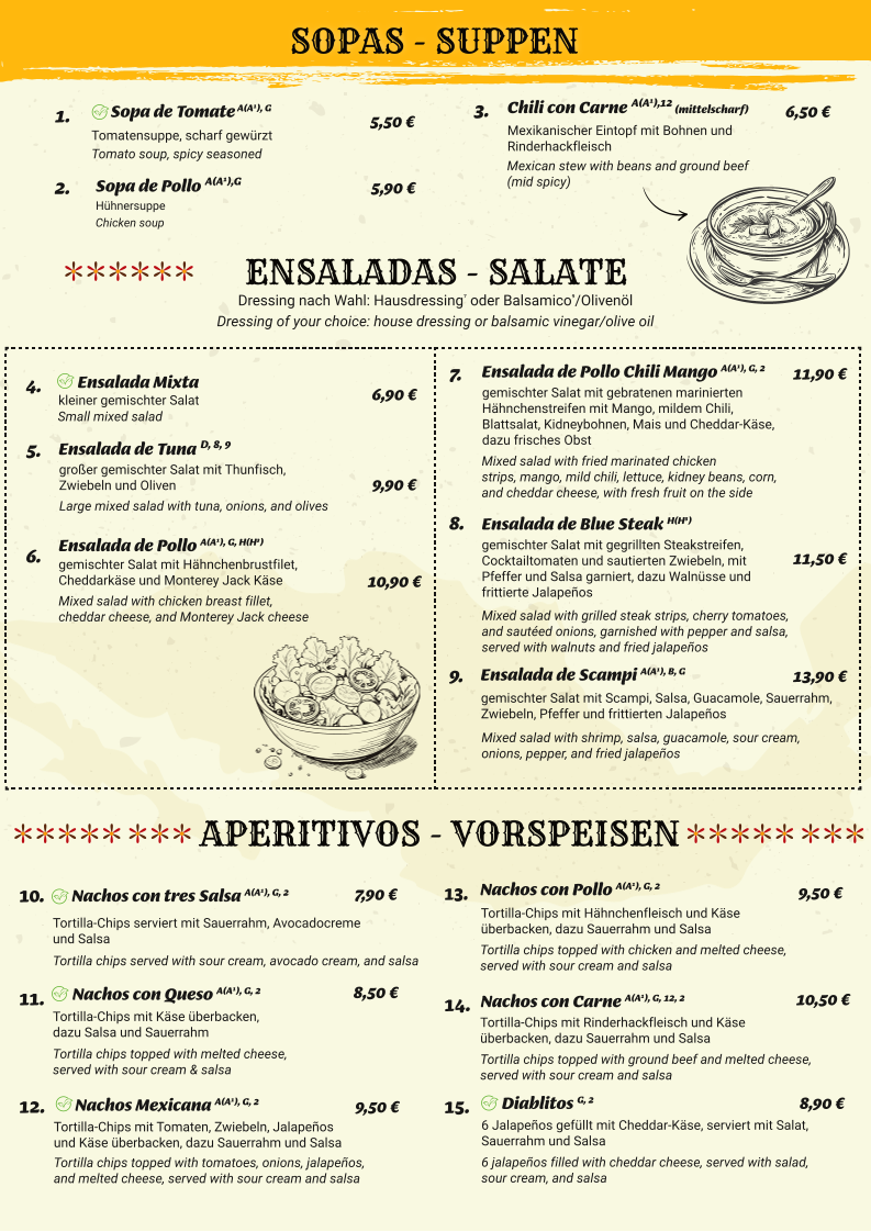 Vedis Mexican Restaurant Photo Menu 10