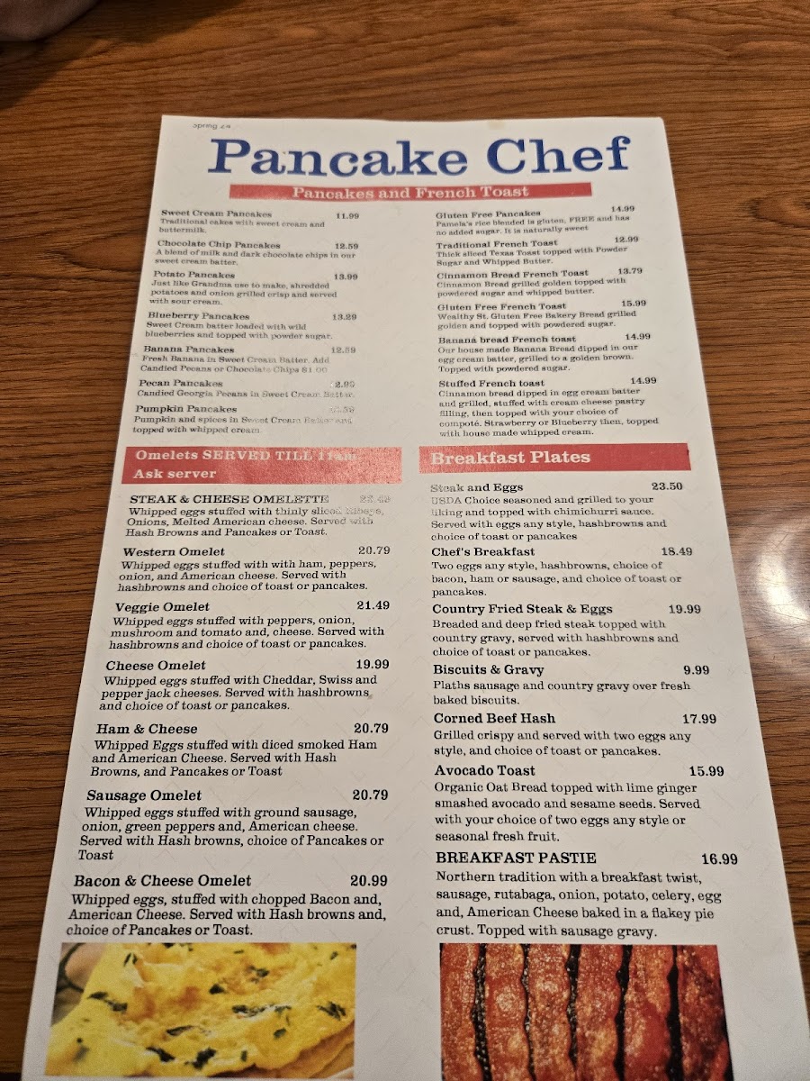 Pancake Chef Photo Menu 1