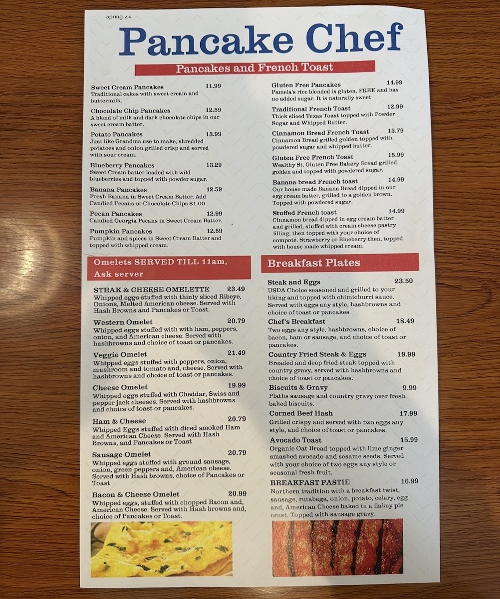 Pancake Chef Photo Menu 2