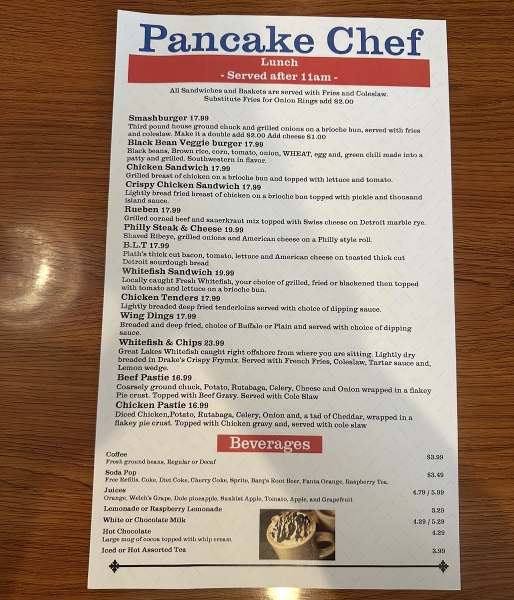 Pancake Chef Photo Menu 3