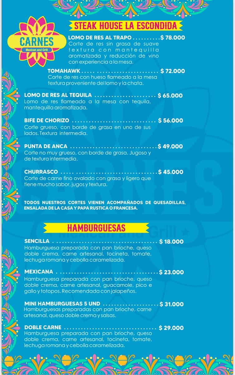 La Escondida (Mexican and grill) Photo Menu 6