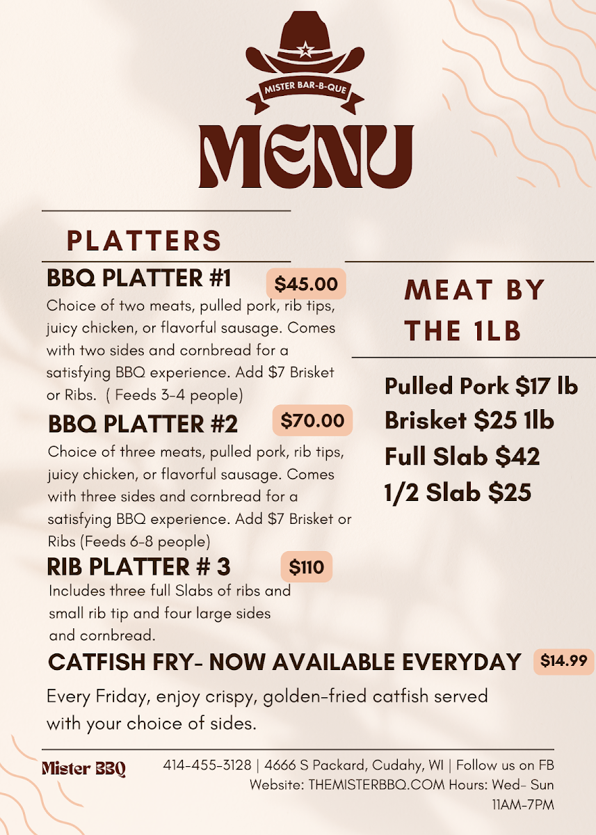 Mister Bar-B-Que Photo Menu 1