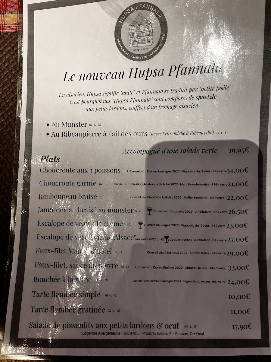 Le Hupsa Pfannala - Winstub Le Hups’ Photo Menu 10