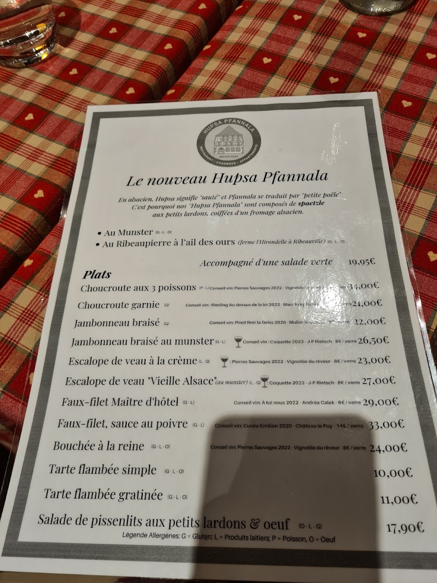 Le Hupsa Pfannala - Winstub Le Hups’ Photo Menu 5