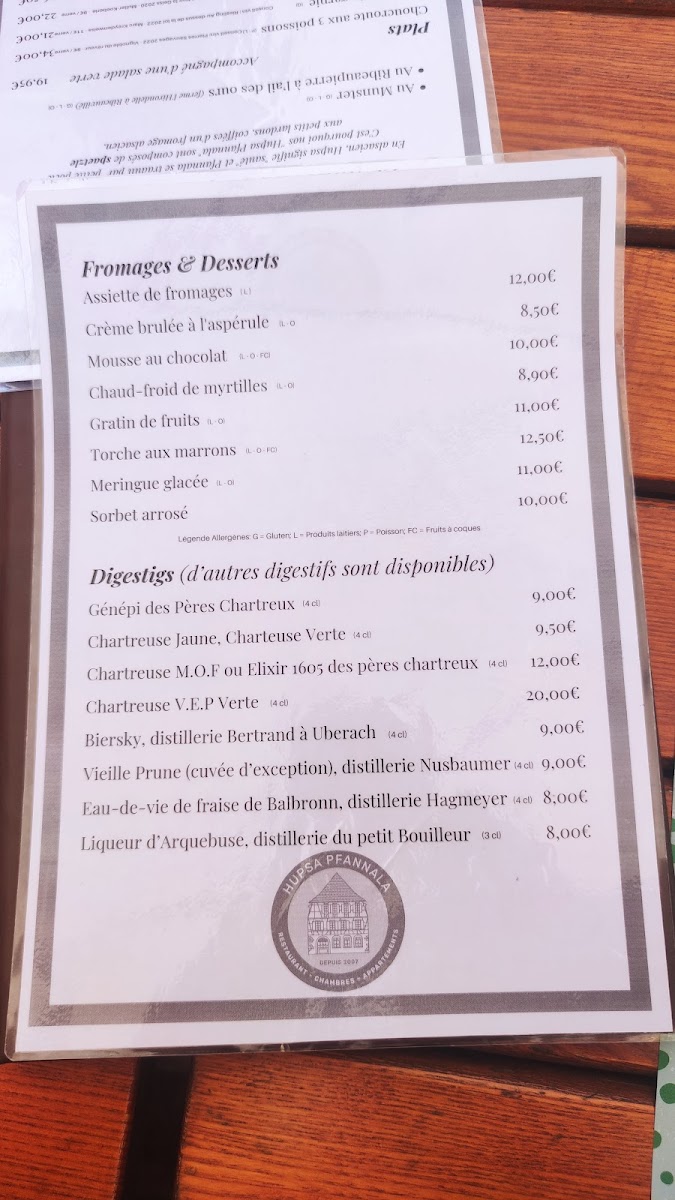 Le Hupsa Pfannala - Winstub Le Hups’ Photo Menu 7