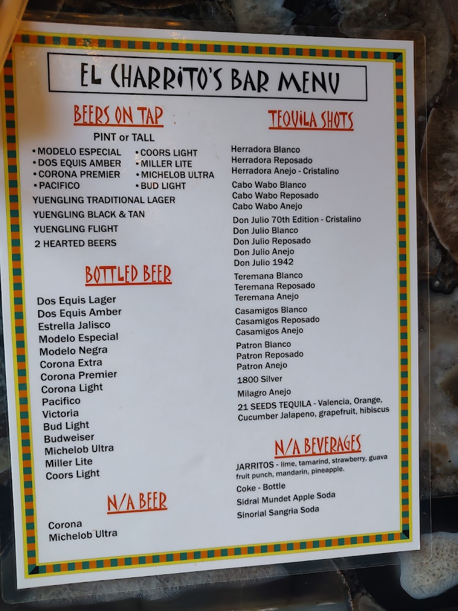 El Charrito's-Helena's Original Restaurante Photo Menu 1