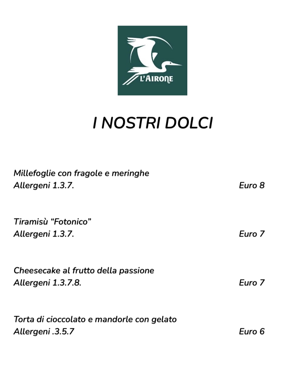 L’Airone - Ristorante Enoteca Photo Menu 5