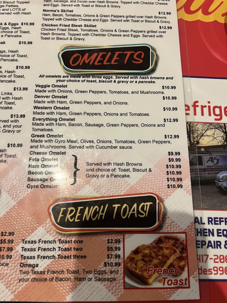 Norma's Diner Photo Menu 4