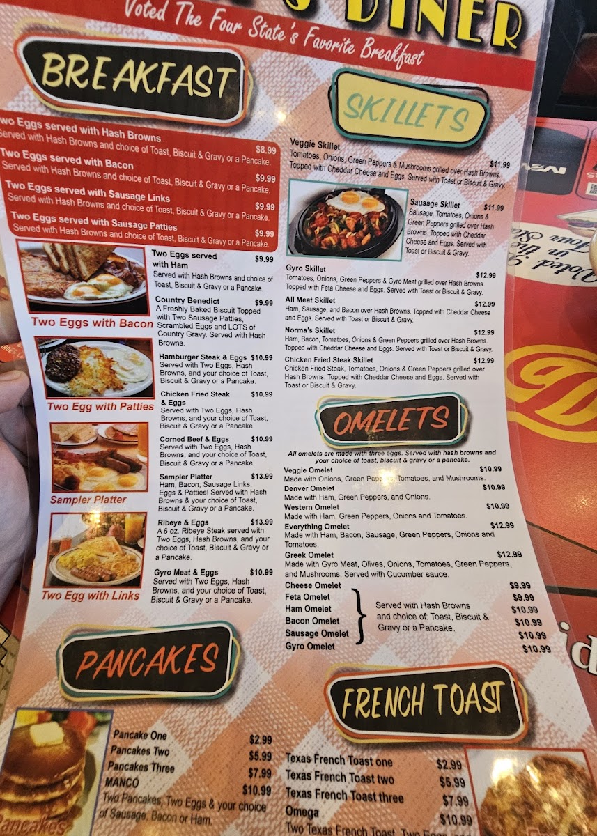 Norma's Diner Photo Menu 5