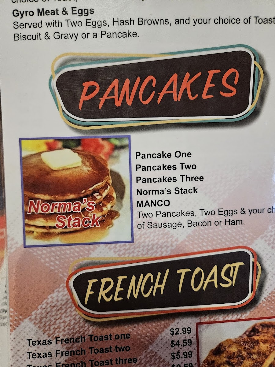 Norma's Diner Photo Menu 8
