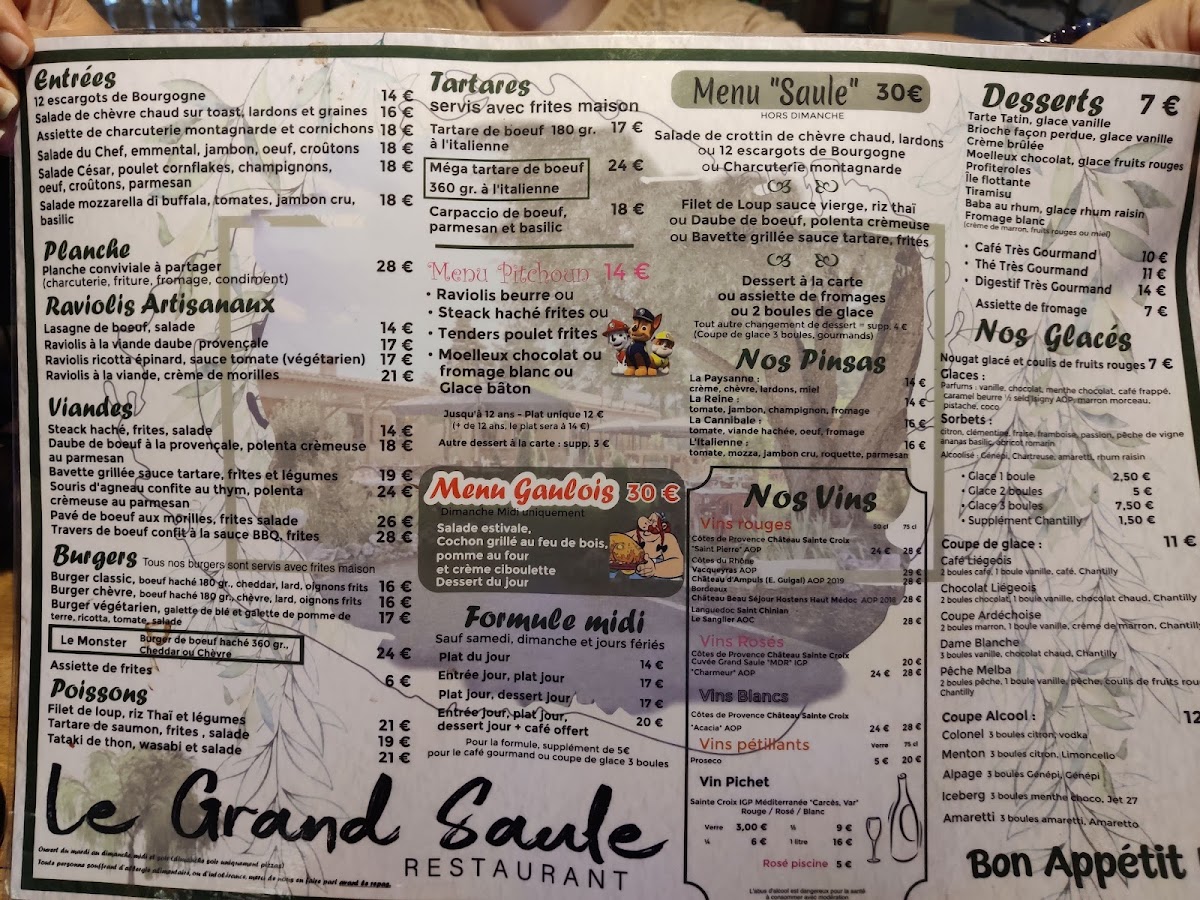 Le Grand Saule Photo Menu 4
