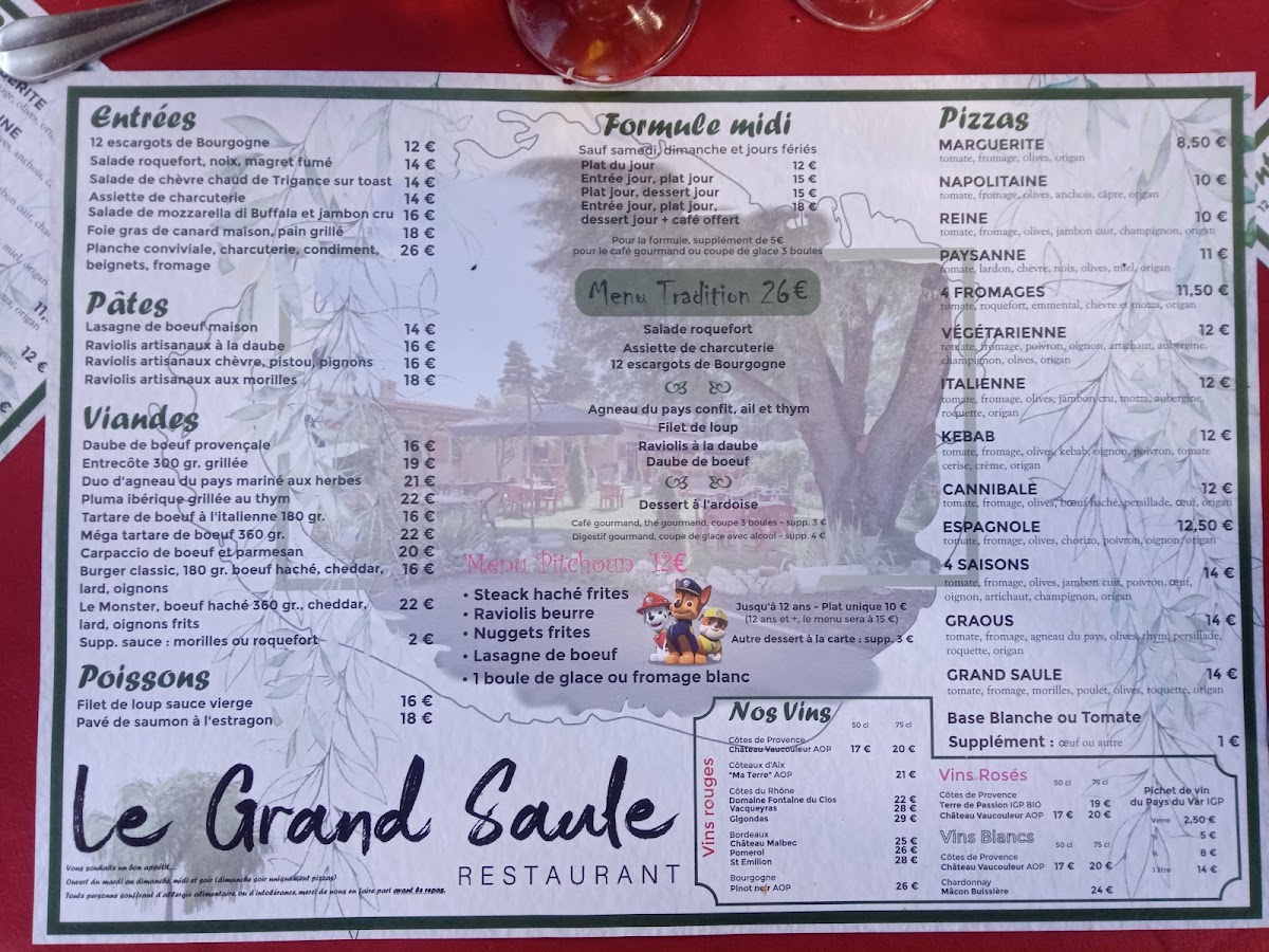 Le Grand Saule Photo Menu 5