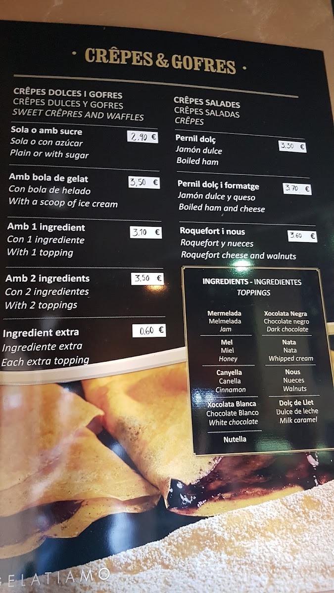 Gelatiamo Besalú Photo Menu 2