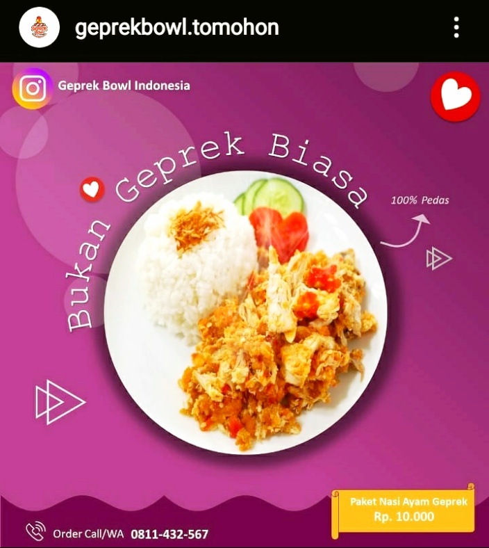 Geprek Bowl Photo Menu 2
