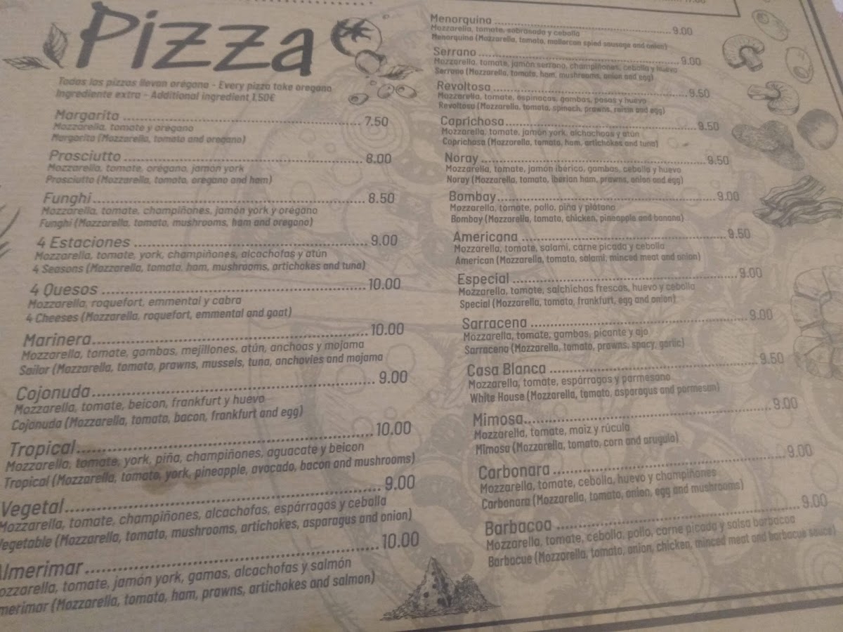 PIZZERÍA NORAY ALMERIMAR Photo Menu 6