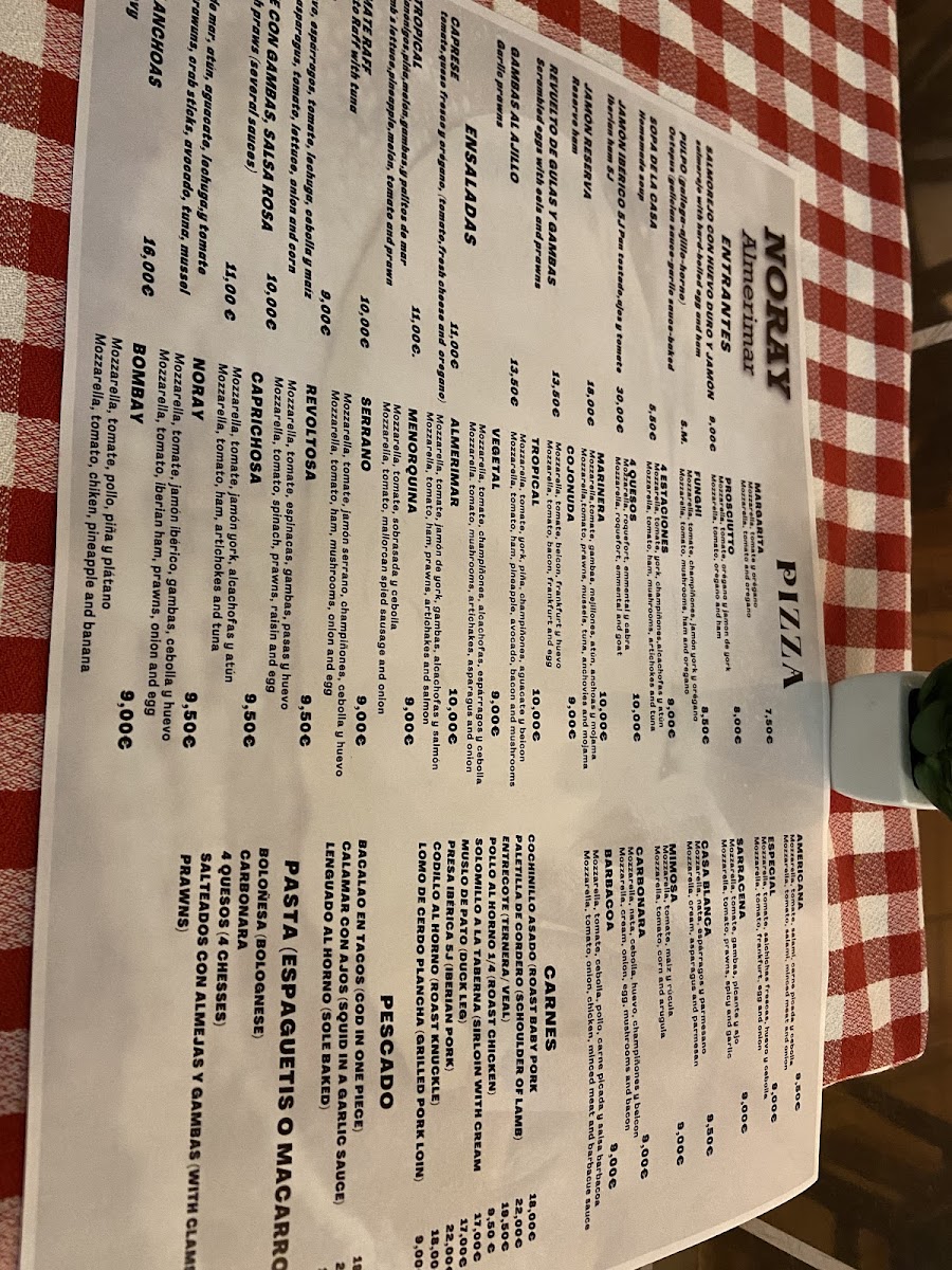 PIZZERÍA NORAY ALMERIMAR Photo Menu 8