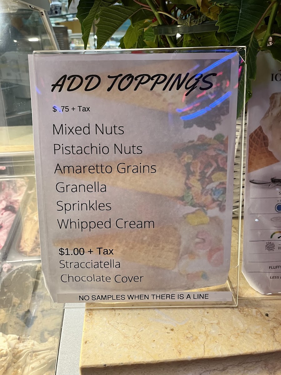That's Amore Gelato Photo Menu 3