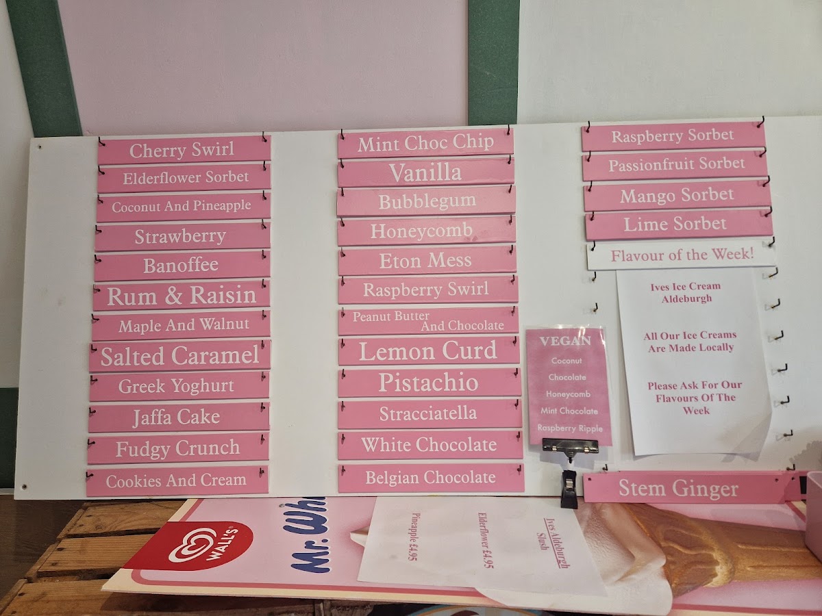 Ives Ice Cream Parlour Photo Menu 2