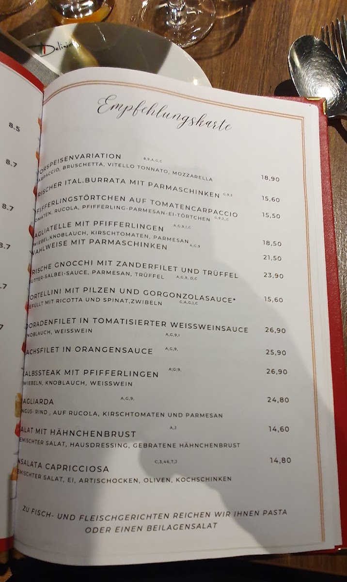 Delizia Ristorante & Weinbar Photo Menu 3