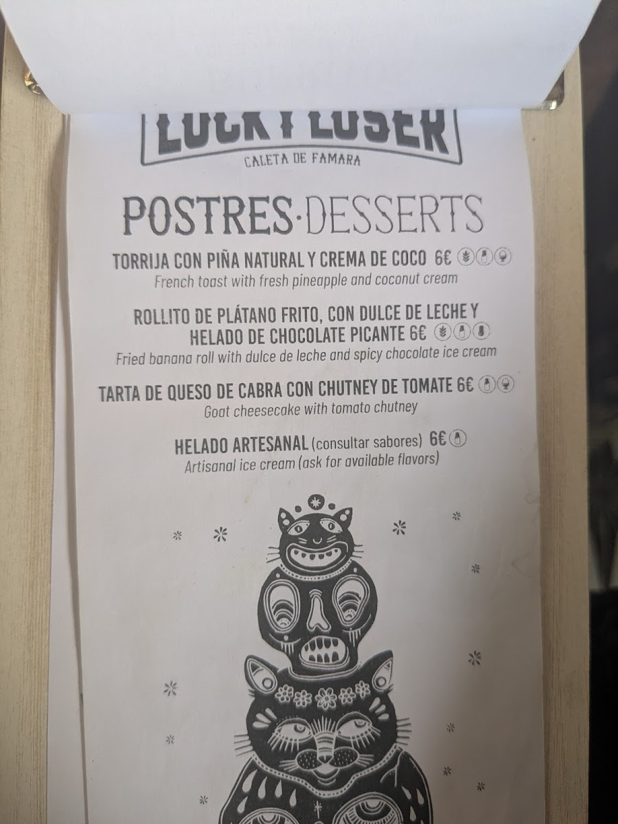 Lucky Loser Famara Photo Menu 2