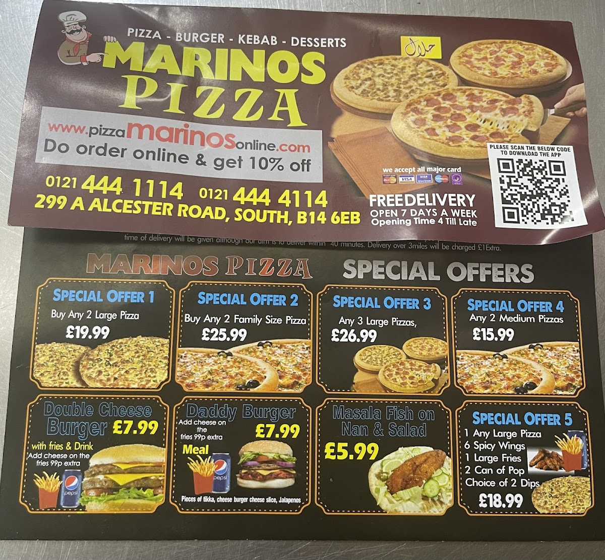 Pizza Marinos Photo Menu 1