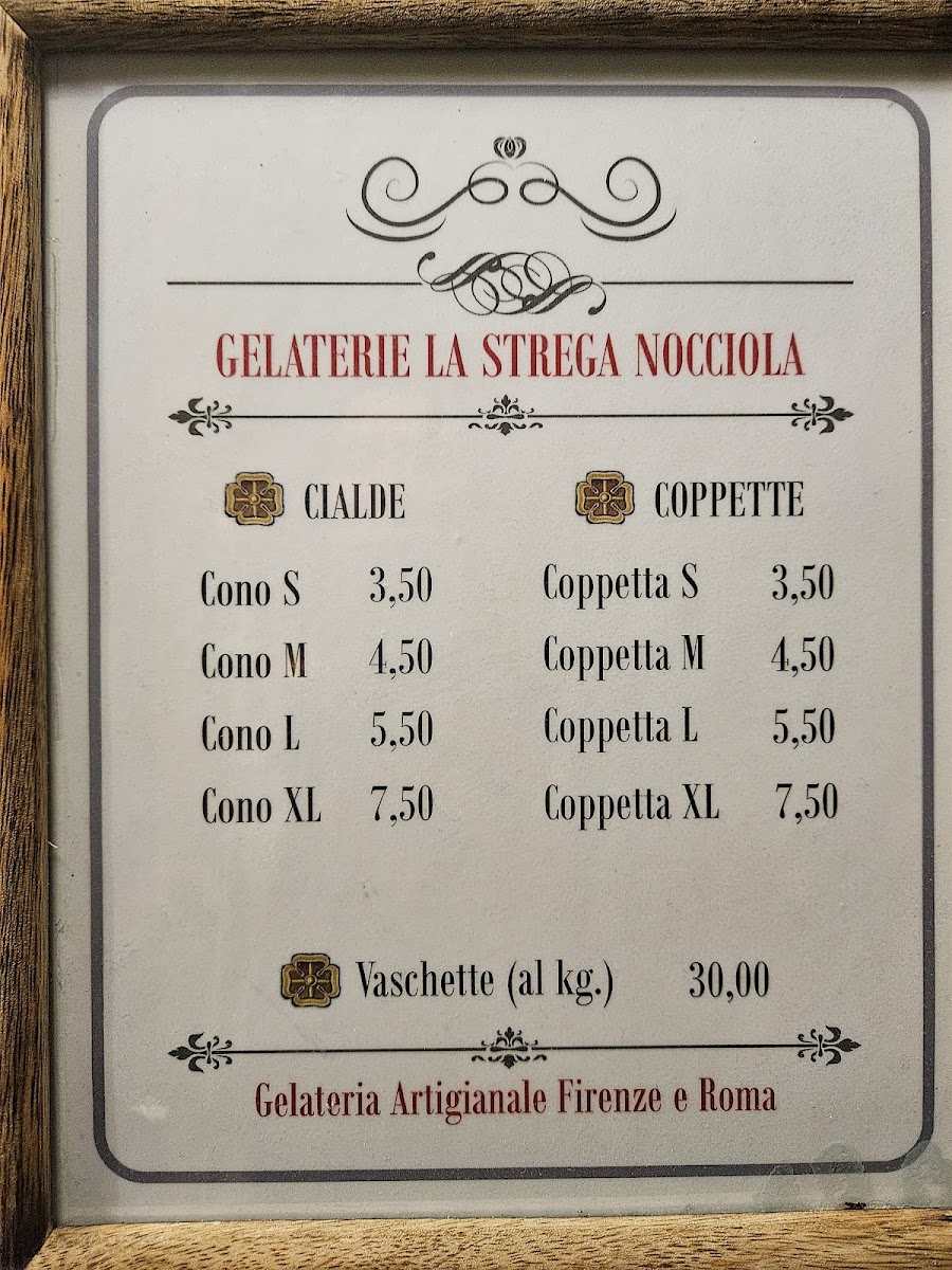 La Strega Nocciola Gelateria Artigianale - Firenze Duomo Photo Menu 1