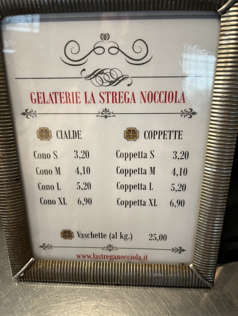 La Strega Nocciola Gelateria Artigianale - Firenze Duomo Photo Menu 2